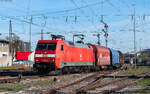 152 022 mit dem EZ 62979 (Villingen - Kornwestheim Rbf) bei der Ausfahrt Villingen 9.4.26