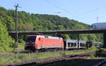DB 152 096-4 mit einem G�terzug Richtung Fulda, am 26.05.2026 in Mecklar.