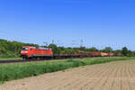 152 031-1 (DB Cargo) mit einem gemischten G�terzug in Elze, 28.