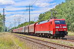 152 008-9 mit einem einem gemischten G�terzug am 28. April 2026 bei Diedersdorf.