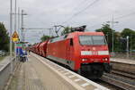DB 152 154-1 mit Sch�ttgutwagen Richtung G�ttingen, am 09.07.2026 in Sarstedt.