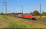 152 004-8 (Siemens ES64F) bewegt sich mit einer �berschaubaren Anzahl an Schiebewand- und -planenwagen Richtung Wei�enfels.
Eingesammelt am km 25,0 in Gro�korbetha.

🧰 DB Cargo
🕓 1.7.2025 | 17:02 Uhr