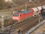 BR 152 153-3 mit einem gemischten Gterzug in Richtung Bochum am 02.01.2008 bei Herne-Eickel