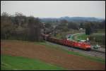 Die 152 016 mit dem FZT 56080 von Aalen nach Stuttgart-Hafen.