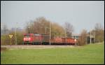 152 055 ist mit dem FZT 56080 unterwegs von Aalen nach Stuttgart-Hafen. Aufgenommen am 18.04.08 bei Mgglingen an der KBS 786.