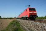 152 145-9 mit Gterzug in Richtung Karlsruhe am 2.5.2008 bei Renchen.