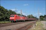 152 008 schleppt am Abend des 23.06.2008 einen Coilzug zurck ins Ruhrgebiet.