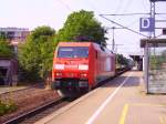 152 121-0 fhrt mit einem GZ durch Elmshorn. 01.07.08