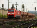 152 007-1 mit Schttgutkippwagen. Witten, 25.07.2008. P.S: Ein besonderer Dank geht an d. Tf fr das Umschalten auf Schlusslicht.