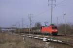 152 142 am 17.2.2007 mit einem Gterzug auf dem nrdlichen berliner Aussenring kurz vordem Karower Kreuz.