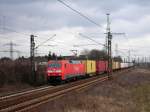 152 045 mit einem Containerzug auf der GUB in Hannover