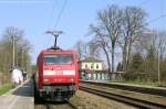 152 007 in Aling (Mnchen - Rosenheim), 5.4.'05.