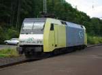 152 902-3 (ES 64 F-902) der ITL abgestellt im Gleis 4 des Bahnhofs Eschwege West.