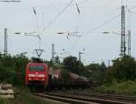 152 170-7 mit einem Langschienenzug -> Norden bei Geisenheim 12.8.09