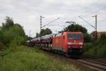 152 062-6 mit Autozug in Limmer am 24.06.2009