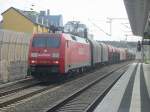 152-067 mit einem kurzen Gterzug am 18.7.2005 in Ludwigshafen Mitte.