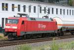 Die 152 010-5 zieht einen Gz durch Wuppertal Steinbeck am 24.07.2010