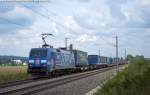 The BR152.137 hauls a freight train from Verona Quadrante Europa, here near of Kutzenhausen.