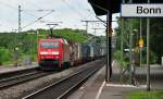 152 143-4 mit gemischtem Gterzug durchfhrt den Bf Bonn-Oberkassel - 10.09.2010