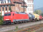 Br 152 101 durchfhrt mit einem GZ Weinheim  am 13.10.05