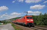 152 108-7 mit einem Gruber-KLV-Zug auf dem Weg gen Sden (Thngersheim 21.08.10)