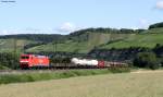 152 045-1 mit einem Mischer bei Himmelstadt 24.6.11