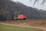 152 041-0 mit gemischten Gterzug am 12.03.2011 kurz vor Freden(Leine)