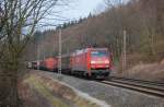 152 065-9 mit gemischten Gterzug am 12.03.2011 zwischen Freden und Kreiensen