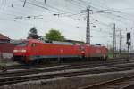 152 167-3 stand am 04.05.2012 mit einer Br 185 im Emder BW.