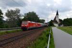 152 012 + 185 365 mit einem Gterzug am 23.06.2012 unterwegs bei Hausbach.