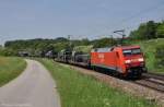 152 115 mit Militrzug am 19.05.2012 bei Plling