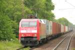 152 016-2 mit einem Schachtelzug am 31.05.2013 bei Aligse.