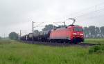 152 025 zog am 01.06.13 einen gemischten Güterzug durch Benndorf Richtung Bitterfeld.