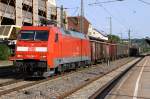 Die 152 066-7 durchfhrt Plochingen mit einem gemischten Gz am 12.07.2013