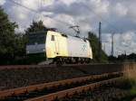 Die ES 64 F-902 (BR 152 902-3) der ITL begegnete mir am 29.8.06 in Nienburg (Weser).