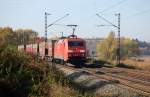 152 088-1 mit einem KV-Zug am 21.10.2012, kurz hinter Einbeck-Salzderhelden