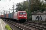 152 042-8 zog am 04.10.13 einen intermodal durch hh-harburg