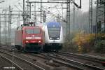 152 084-0 traf am 15.11.13 einen von 4 metronomzge der vom rbf harburg fuhr und spter in bhf als ersatzzug wegen gleisarbeiten in hamburg hbf eingesetzt wurde 