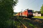 152 086-5 fährt mit einen Containerzug Richtung Norden am 03.06.14 bei Vollmerz.