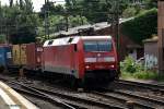 152 034-5 fuhr mit einen intermodal am 27.06.14 durch hh-harburg