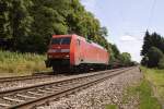 152 045-1 an einem Güterzug am 22.06.2014 durch Ebersbach.