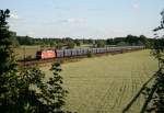 152 028 mit CFP 62151 (Beddingen VPS–Hamburg-Waltershof Hansaport) am 26.06.2011 zwischen Jesteburg und Maschen Rbf