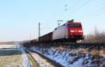 152 070-9 DB Schenker Rail bei Reundorf am 07.02.2015.