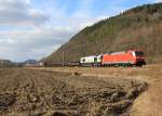 152 026-1 und 247 057-3 zu sehen am 28.02.15 bei Remschütz.