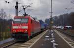 152 056-8 am 25.02.15 auf der Fahrt in Süden gesehen in Mittelsinn.