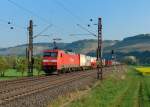 152 034 mit einem KLV am 19.04.2011 bei Himmelstadt.