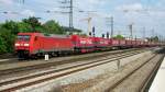 152 094-9 durchfährt mit einem KLV-Zug München-Pasing aus Richtung Hbf kommend (16.5.15)