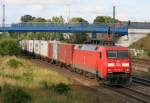 152 005 mit KM 50486 (Maschen Rbf–Bremerhaven) am 02.07.2014 in Tostedt