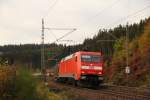 152 131-9 DB Schenker bei Steinbach im Frankenwald am 23.10.2015. 