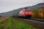 152 093-1 mit einen Walterzug in Richtung Süden unterwegs abgelichtet am 27.10.15 bei Thüngersheim.